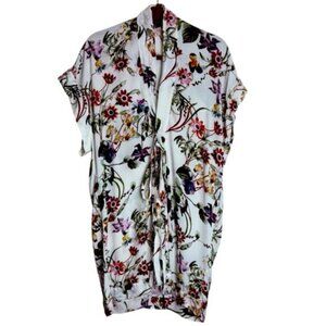 Vici Womens Multicolor Floral Blouse Top Shirt Medium